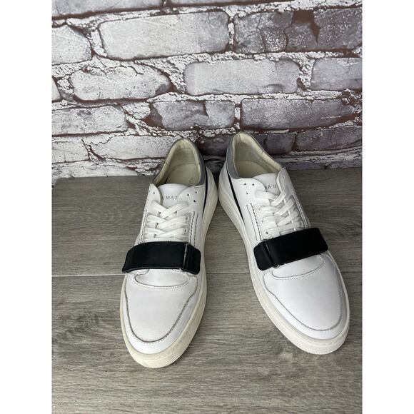 Gamma 4 True Alma Mater White Leather Strap Lace Up Shoes Men Sz 40EU/7M US W9.5 main image 4